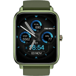 fire boltt REBEL 46.5mm | 1.83 HD full touch display | multiple sports modes Smartwatch | Olive Green Strap