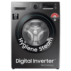 Samsung  Fully-Automatic Front Load Washing Machine | WW80T4040CX1TL | 8 kg | 5 Star | Inox