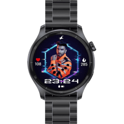 Fastrack Dezire FX1 Pro Smartwatch | AMOLED Display | 1.43 inch | Black Metal