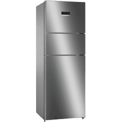 BOSCH Series 4 Frost Free Triple Door Refrigerator | 364 L | 3 Star | VarioInverter Compressor | Smoky Steel | CMC36K03NI