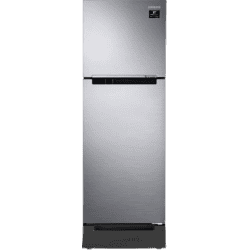 SAMSUNG 253 L Frost Free Double Door 3 Star Refrigerator with Base Drawer-RT28T3123SL/HL | EZ Clean Steel