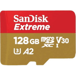 SanDisk EXTREME A2 128 GB MicroSDXC UHS Class 3 160 MB/s Memory Card