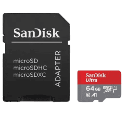 SanDisk Ultra 64 GB MicroSDXC Class 10 100 MB/s Memory Card | With Adapter