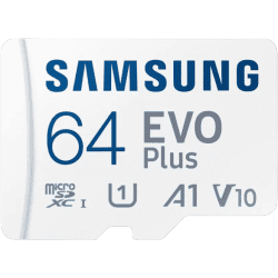 SAMSUNG Evo Plus 64 GB |  MicroSDXC Class 10 | 130 MB/s Memory Card With Adapter
