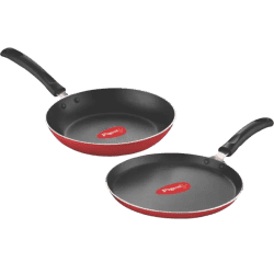 Pigeon Favourite Duo Pack Tawa & Fry Pan Non Stick Coated Cookware Set  | Aluminium | 2 Piece