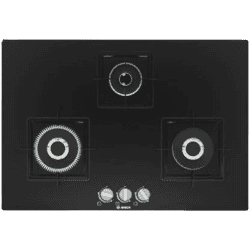 BOSCH | PND7B6F10I  | Series 6 | 3 Burners | 75 cm | Tempered glass |  Glass Automatic Hob   Black