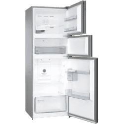 Bosch Series 4 | 364 L | Frost Free Triple Door Convertible Refrigerator with Temperature Display | CMC36K05NI, | Smoky Steel