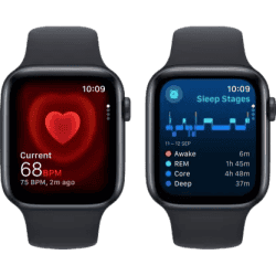 Apple Watch SE | GPS + Cellular 44mm Midnight Case & Midnight Sport Band | Midnight Strap