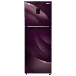 SAMSUNG 301 L Frost Free Double Door 2 Star Convertible Refrigerator | RT34C45224R/HL | Rythmic Twirl Red |