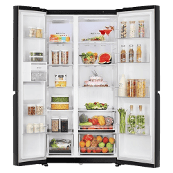 LG 655 L Frost Free Inverter Side by Side Refrigerator  | GL-B257HWBY | Express Freezing | Multi Air-Flow) | Western Black |