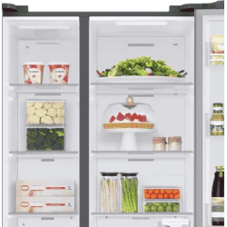 SAMSUNG Direct Cool Side by Side Refrigerator | 3 Star | 615 L | RS7HCG8543SLHL | EZ Clean Steel