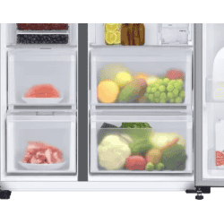 SAMSUNG Direct Cool Side by Side Refrigerator | 3 Star | 615 L | RS7HCG8543SLHL | EZ Clean Steel