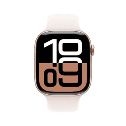 Apple Watch Series 10 | GPS | Cellular | 46mm | M/L | Rose Gold Aluminium Case with Light Blush Sport Band | Light Blush Strap | MWY73HN/A