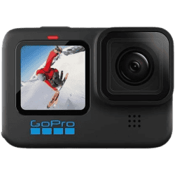 GoPro Hero 10 Waterproof with Front LCD and Touch Rear Screens | 5.3K60 Ultra HD Video | Black