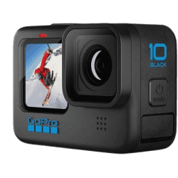 GoPro Hero 10 Waterproof with Front LCD and Touch Rear Screens | 5.3K60 Ultra HD Video | Black