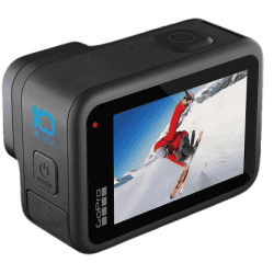 GoPro Hero 10 Waterproof with Front LCD and Touch Rear Screens | 5.3K60 Ultra HD Video | Black