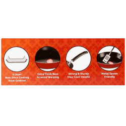 Pigeon Non Stick Storm Fry Pan 240 IB | Code-14039 | 22 cm | Red