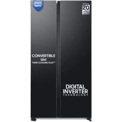 SAMSUNG 653 L Frost Free Side by Side 5 Star Refrigerator | RS76CG8115B1HL | Black Matt