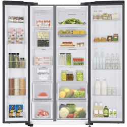 SAMSUNG 653 L Frost Free Side by Side 5 Star Refrigerator | RS76CG8115B1HL | Black Matt