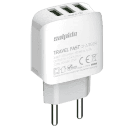 Salpido 17 W 3.4 A Multiport Mobile Charger with Detachable Cable | White