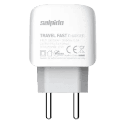 Salpido 17 W 3.4 A Multiport Mobile Charger with Detachable Cable | White