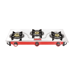 Prestige Sleek Stainless Steel LPG Gas Stove | 3 Burner