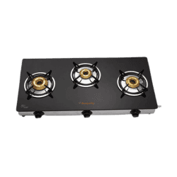 Butterfly Radiant Jumbo Glass Top Gas Stove | 3 Burner | Black