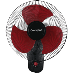 Crompton High Speed Torpedo | 400 mm | 3 Blade Wall Fan | Red Black