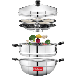 Blueberrys 2 Tier Multicooker with lifter  | Stainless Steel