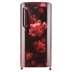 LG | GL-B201ASCD |185 L /3 Star | Direct-Cool Single Door Refrigerator | Scarlet Charm
