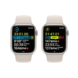 Apple Watch Series 8 | 45 mm | Starlight Sport Band | Starlight Aluminium Case | MNP23HN/A