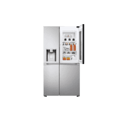 LG | 630 L | 3 Star | Side-by-Side Refrigerator |  InstaView | Noble Steel |  GL-X257ABS3