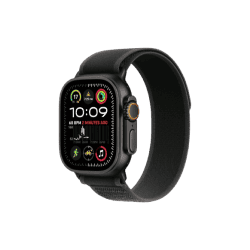 Apple Watch Ultra 2 | 49mm | S/M | Black Titanium Case with Black Trail Loop | Black Strap