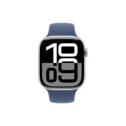 Apple Watch Series 10 | GPS | Cellular | 46mm | M/L |  Silver Aluminium Case With Sport Band | Denim Strap | MWY13HN/A