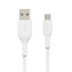 Belkin Micro USB Charging Cable | USB-A | For Android Phones and Tablets | 1 Meter | White