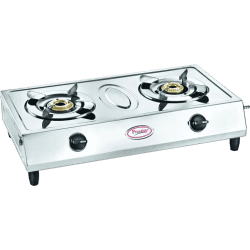 Prestige Agni Classic Manual Gas Stove | 2 Burners | Stainless Steel