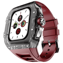 Fire Boltt Diablo Wireless Charging Bluetooth Calling Smartwatch | 49.5mm | Red Strap