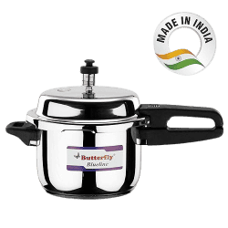 BUTTERFLY  3LTR  | BLUELINE CUTE PRESSURE COOKER | STAINLESS STEEL