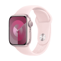 Apple Watch Series 9 GPS 41mm Pink Aluminium Case with  Pink Sport Band - S/M | Smart watch