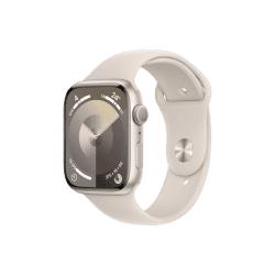 APPLE WATCH SERIES 9 45MM GPS | M/L SIZE | STARLIGHT ALUMINIUM STARLIGHT SPORT BAND