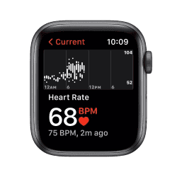 Apple Watch SE | 44 mm | Aluminium Case with Midnight Sport Band GPS | Space Grey