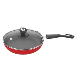 Preethi Dura Collection Non Stick Fry Pan | 26 cm | with Glass Lid