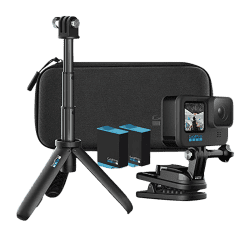 GOPRO  HERO 10 | GO PRO WITH TRIPOD/MOUNT AND BATTERY BUNDLE LP | BLACK