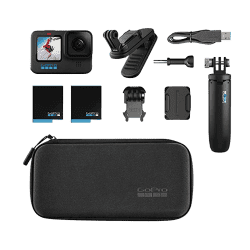 GOPRO  HERO 10 | GO PRO WITH TRIPOD/MOUNT AND BATTERY BUNDLE LP | BLACK