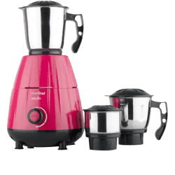Greenchef Melon Mixer Grinder | 600 W | 3 Jars | Dark pink