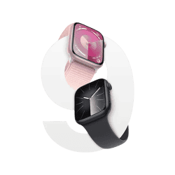Apple Watch Series 9 GPS 41mm Pink Aluminium Case with  Pink Sport Band - S/M | Smart watch
