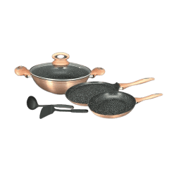 IMPEX | Gem |  3S | , 3 - Piece |Induction Bottom Non-Stick Coated Cookware Set  | Aluminium