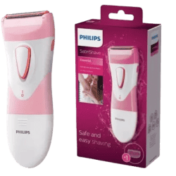 PHILIPS SatinShave Essential Women's Electric Shaver for Legs, Cordless Wet and Dry Use  | HP6306 |  Trimmer 60 min Runtime 10 Length Settings | Multicolor