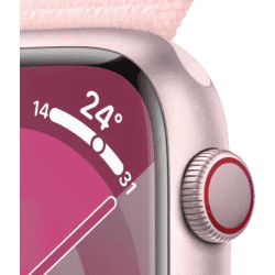 Apple Watch Series 9 | GPS + Cellular 45mm | Pink Case & Light Pink Sport Loop
