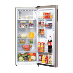 Haier Refrigerator DC 190 L Inox Steel Single Door 4 Star BEE Rating HRD-2104BIS-P